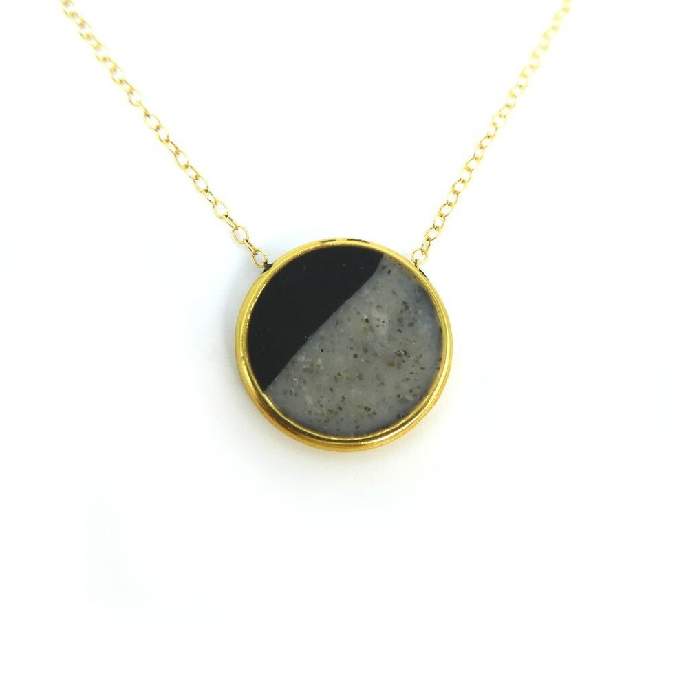 Mod Graphite Color Block Necklace (Made in Chicago)